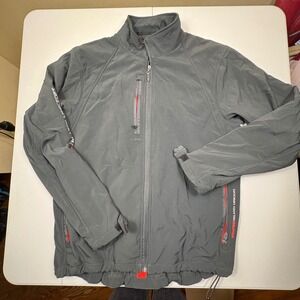 Vodafone McLaren Mercedes Mens Gray Full Zip Jacket Size L Racing